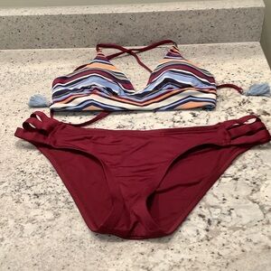 Mossimo Burgundy Bikini